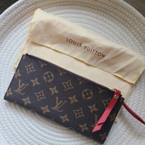 LOUIS VUITTON MONOGRAMED CHERRY LONG ZIP WALLET